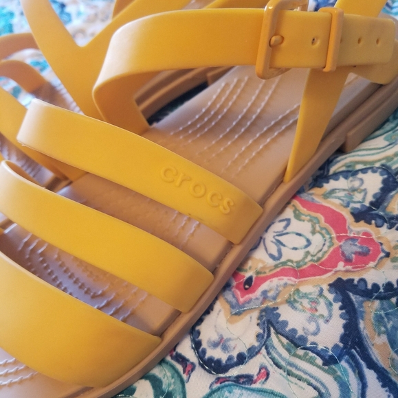 Bright Yellow Crocs Sandals - Picture 4 of 6